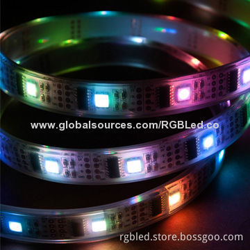 Dream Color LED Digital Strip with WS2801 IC Type, 5V Voltage, 32pcs LEDs and ICs/m